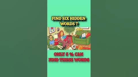 Can You Spot All 6 Hidden Words? 👀 Only Sharp Eyes Can! 🔍 #shorts
