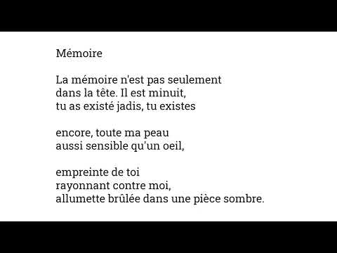 Mémoire, Margaret Atwood