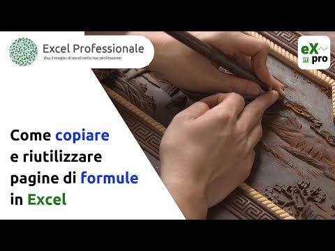 Come copiare e riutilizzare pagine di formule in Excel