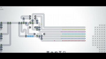 Shapez.io create/sort colors with one mixer and no filter