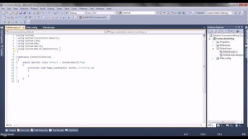 Part 1 How to create a ConnectionString in web.config  to SQL server using C#