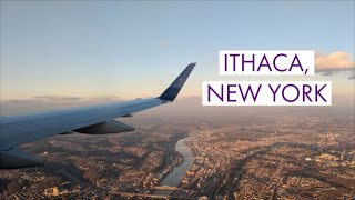 Driving through Ithaca New York