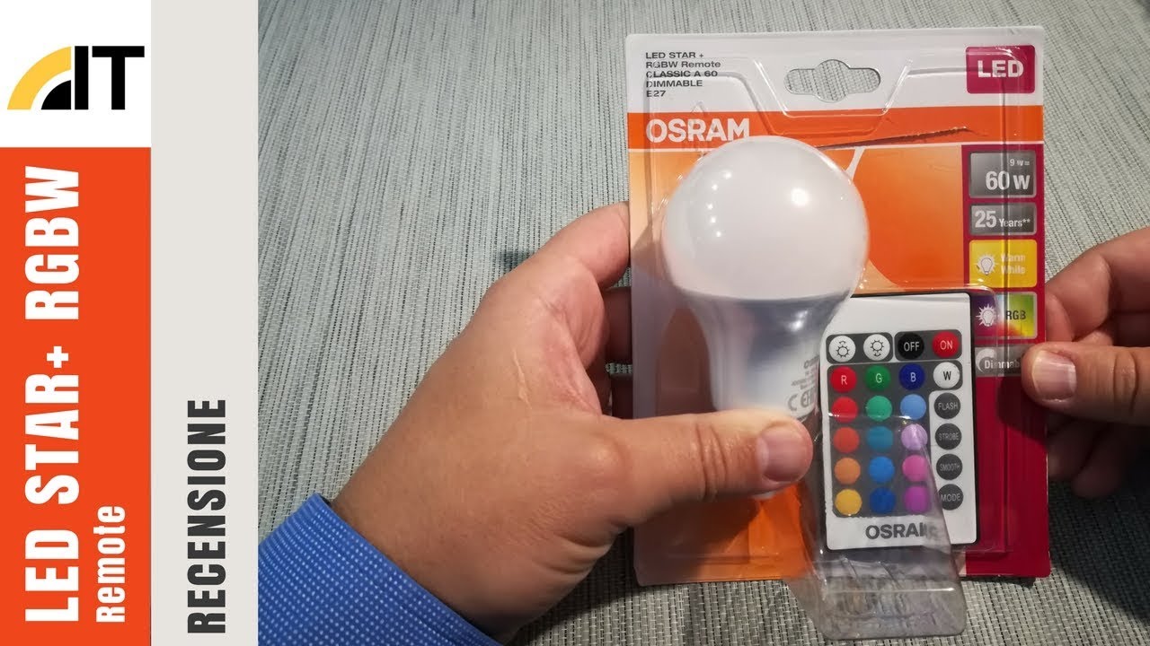 droefheid gewelddadig houd er rekening mee dat Recensione OSRAM Led Star+ RGBW Remote E27 9W - YouTube