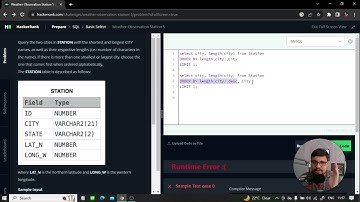 Weather Observation Station 5 Solution | Solutions of HACKERRANK SQL Problems PART 10