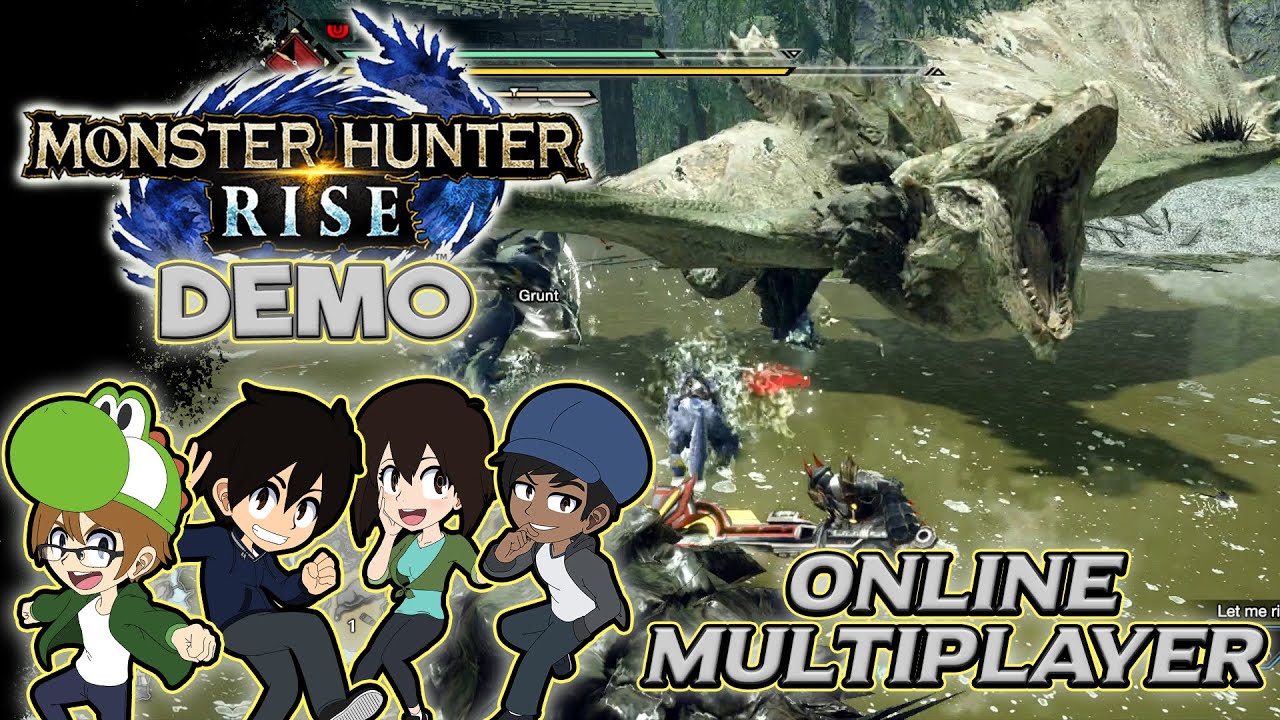 Monster Hunter Rise Demo Online Multiplayer Gameplay Nintendo Switch Demo 1 7 21 Youtube