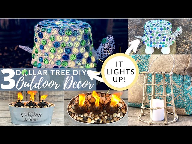 DIY DOLLAR TREE OUTDOOR DECOR  JAW DROPPING 😲 EASY DIY'S 