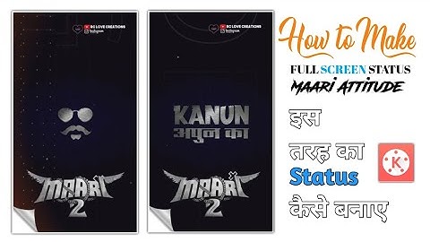 Maari Attitude Dialogue Status Kaise Banaye | How to Make Trending Attitude Status Video Tutorial 🔥