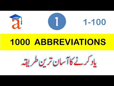 Acronym in Urdu, Meaning and Examples