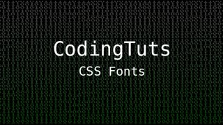 CSS Fonts