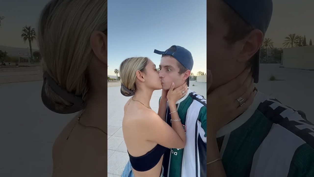 If I pull off the trick, I get a kiss! #skate - YouTube
