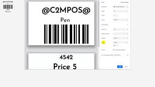 Seting Paper Of Barcode Sticker printer Befor Printing [C2MPOS]
