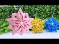 Beautiful Snowflakes from Foamiran❄️Christmas and New Year Crafts🎄Xmas Ornaments