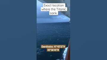 Thumbnail of Exact location where the Titanic sank. #titanic coordinates: 41°43′57"N,49°56′49"W