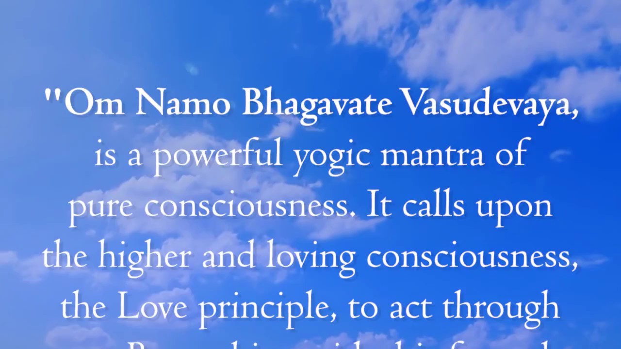 Om Namo Bhagavate Vasudevaya YouTube Om Namo Bhagavate Vasudevaya YouTube