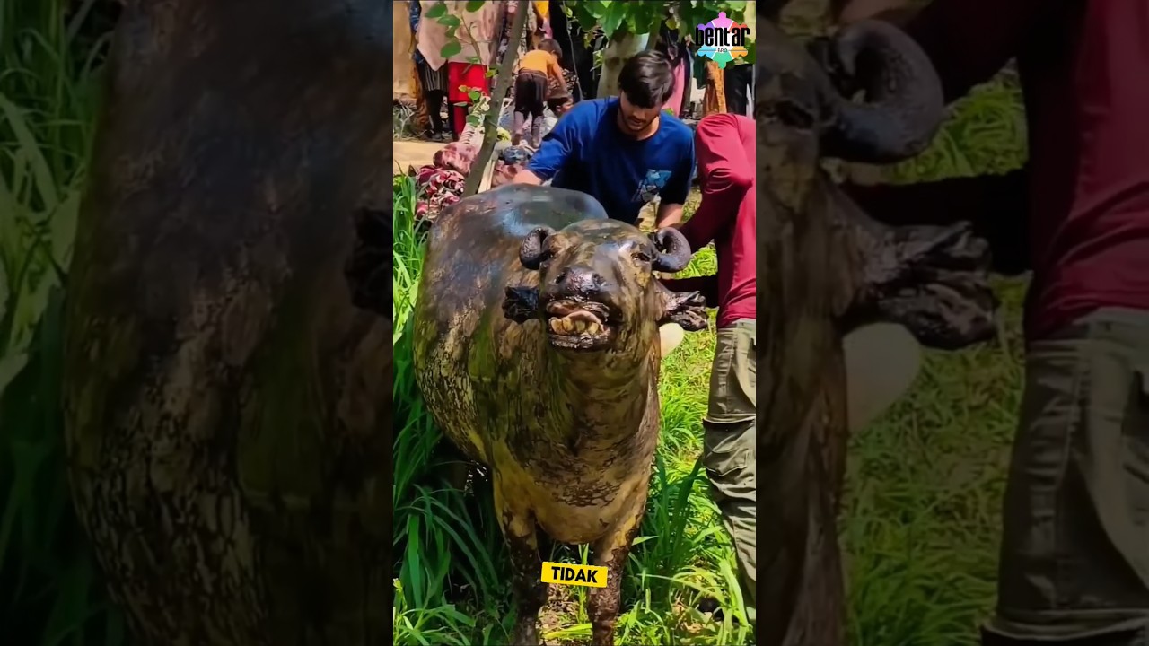 kerbau ini hampir matang 😰 