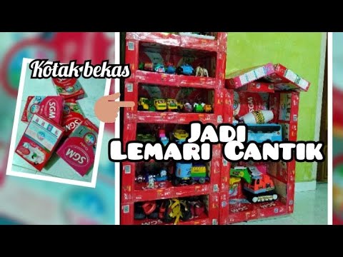 Kreatif Kotak bekas  di  sulap menjadi lemari  cantik YouTube