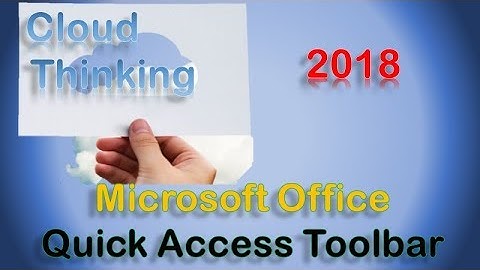 Microsoft Word: Quick Access Toolbar Tutorial (2018)