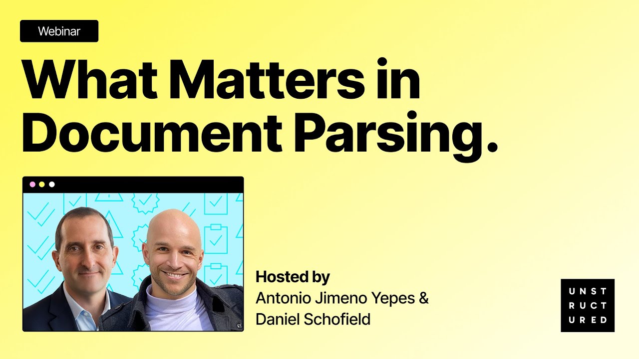 Webinar: What Matters in Document Parsing—and How to Measure It - YouTube