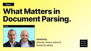 Webinar: What Matters in Document Parsing—and How to Measure It