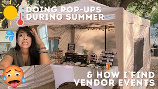 how I find pop-up shops/craft shows/markets/vendor events + selling as a vendor during summer