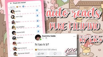 HOW TO AUTO REACTS IN FACEBOOK PURE FILIPINO RP