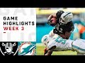 Raiders vs. Dolphins Week 3 Highlights | NFL 2018