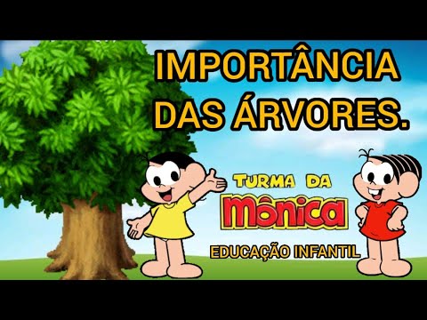 Importância das árvores com a turma da Mônica. Vídeo aula: Dia da árvore educação infantil.