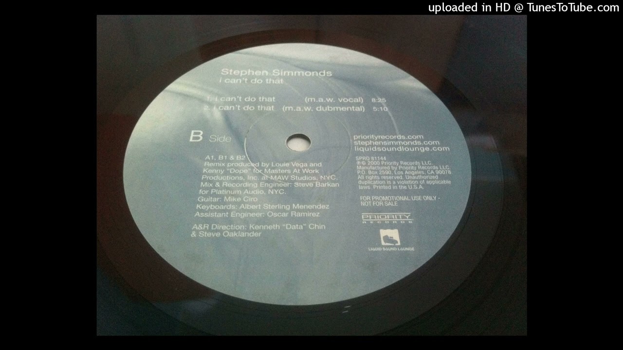 Stephen Simmonds - I Can't Do That (MAW Dubmental)