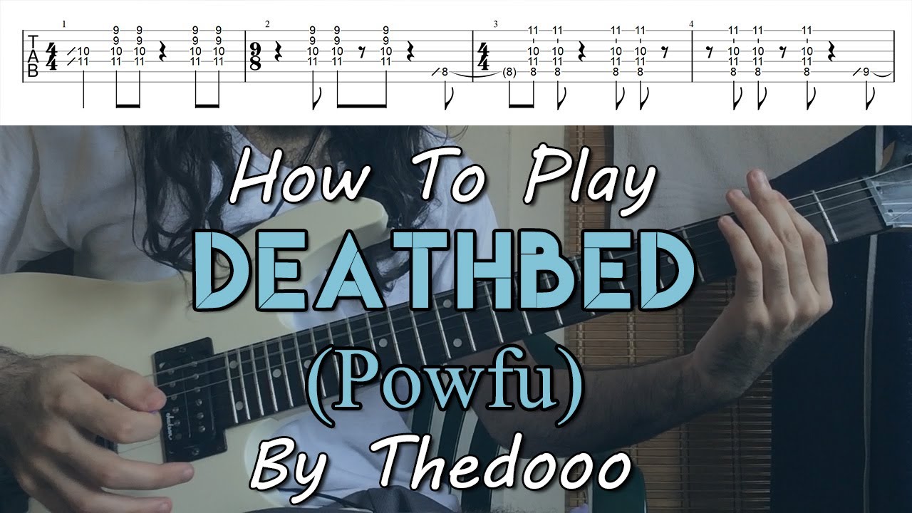 How To Play "Deathbed" By Powfu  - Thedooo Mini Cover Arrangement (Tutorial With TAB!)