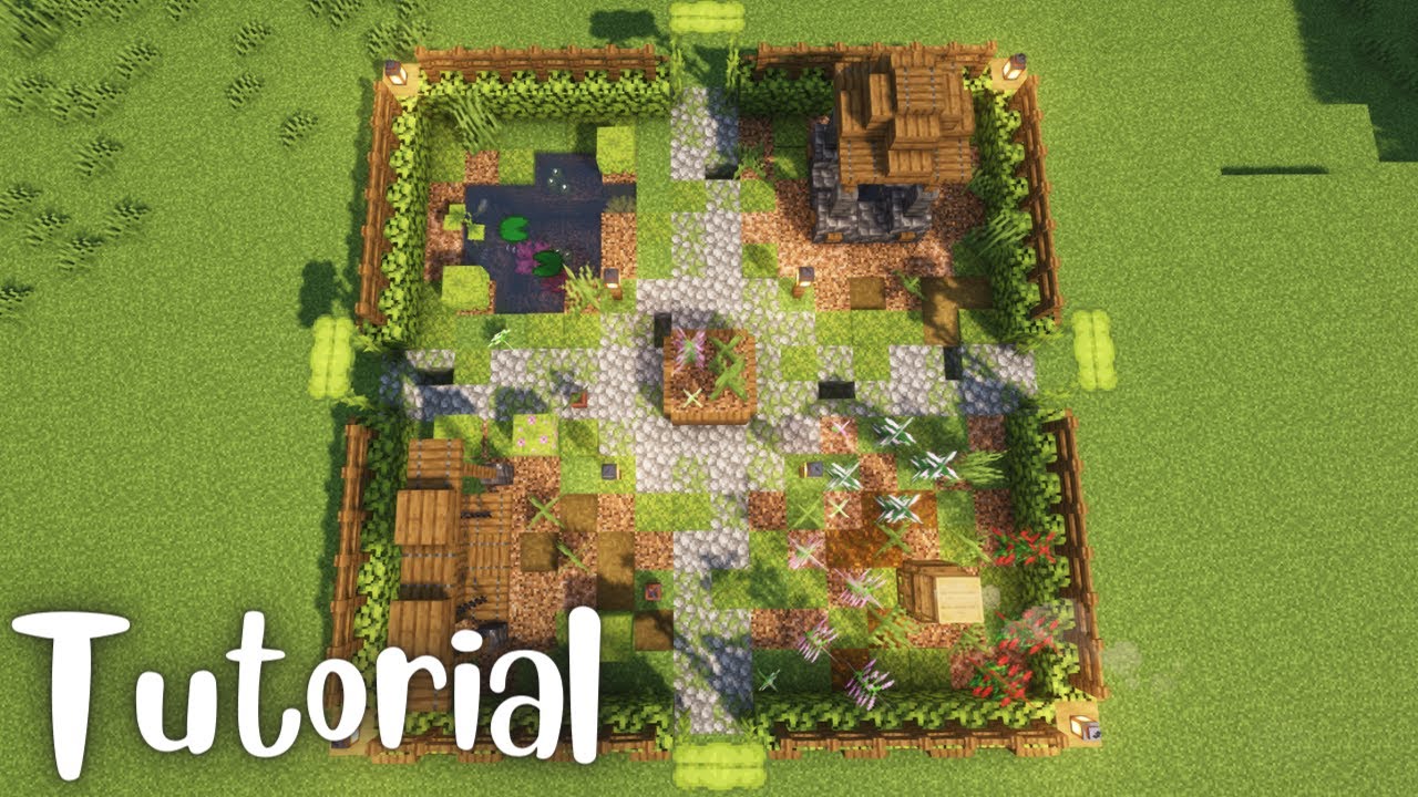 How To Build a Garden in Minecraft 1.19 Tutorial - YouTube