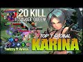 EPIC SAVAGE!! Savage Queen Still Exist! Twizzy ft Anisa. Top 1 Global Karina - Mobile Legends