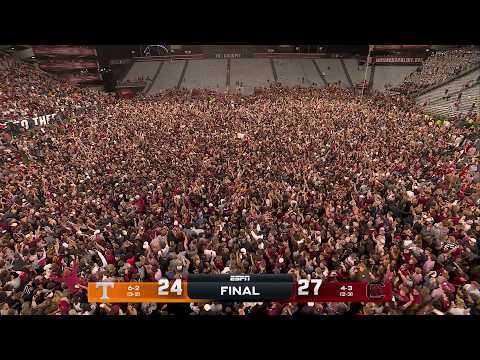 South Carolina storms the field after defeating No. 11 Tennessee with a game-winning FG 🤯 | ESPN CFB