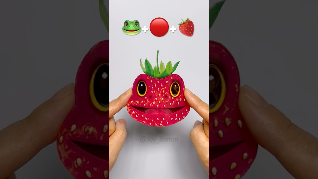 🐸+🔴+🍓이모지 믹스(Emoji mixing) 