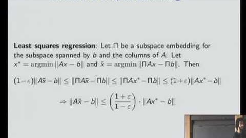 Random Matrices, Dimensionality Reduction, Faster Numerical  Algebra Algorithms - Jelani Nelson