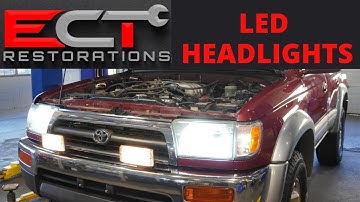 3rd Gen 4Runner LED headlights and marker lights. East Coast Toyota Restorations.
