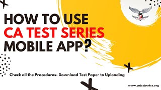CA test series Mobile App | Tutorial | How to Attempt Test screenshot 1