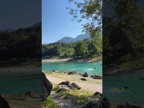 Lago di tenno 😍 a hidden gem in Trentino, Italy 🇮🇹 #travel #shorts #italy