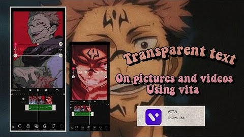 Transparent text on videos and photos tutorial ||editing || using vita 💫