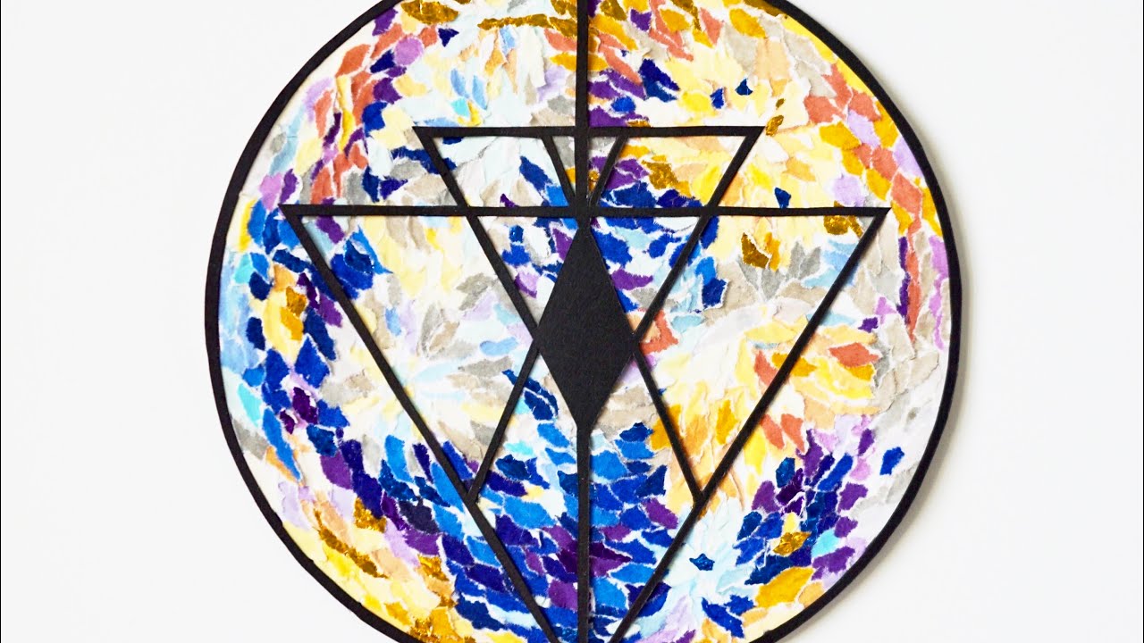 切り絵×ちぎり絵】メイキング🌌✨紙だけで《水星》を描くアート - YouTube