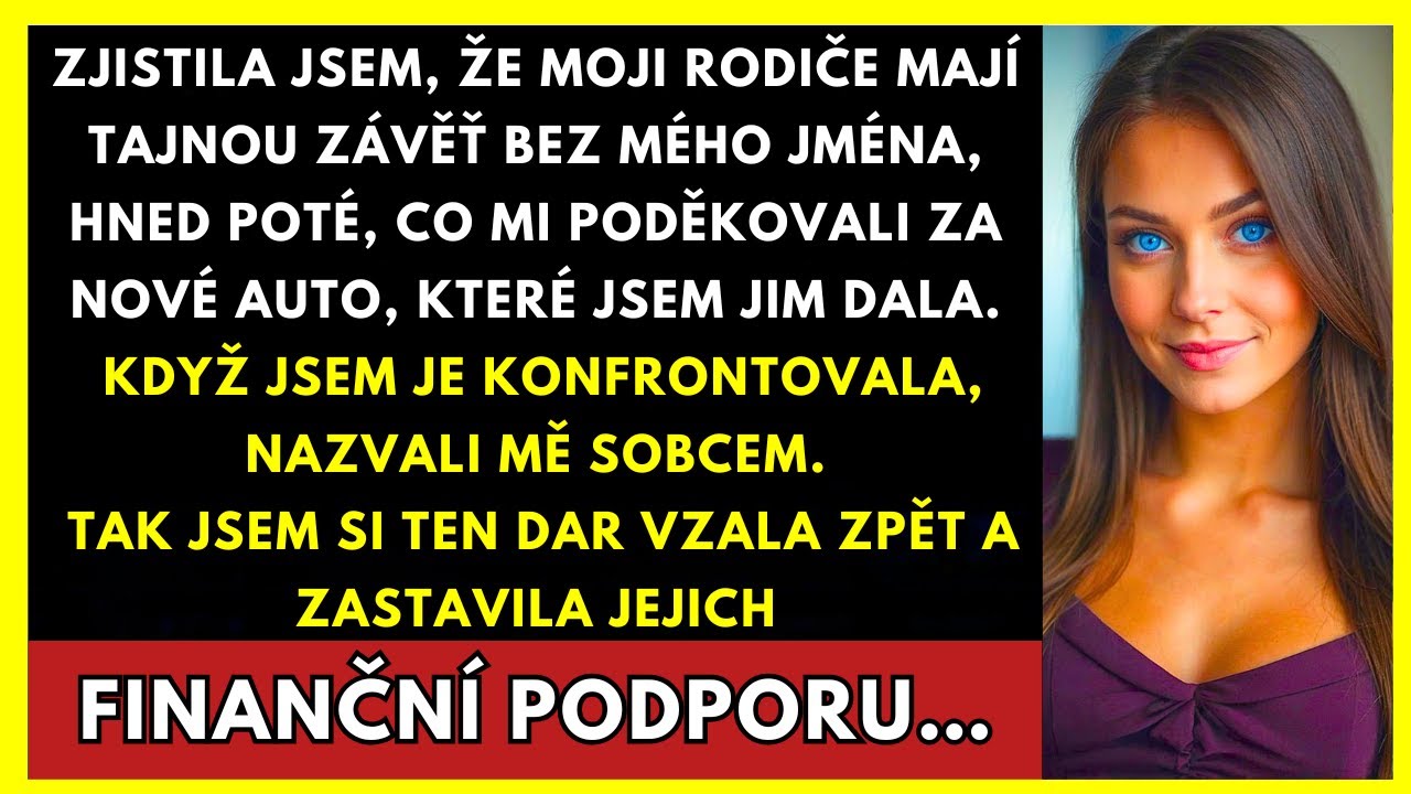 Stála jsem v tátově pracovně a třídila staré rodinné papíry, když mi do ruky padla manilová obálka. Uvnitř byla závěť, sepsaná pár dní poté, co jsem rodičům k výročí koupila nové auto. Všechno...