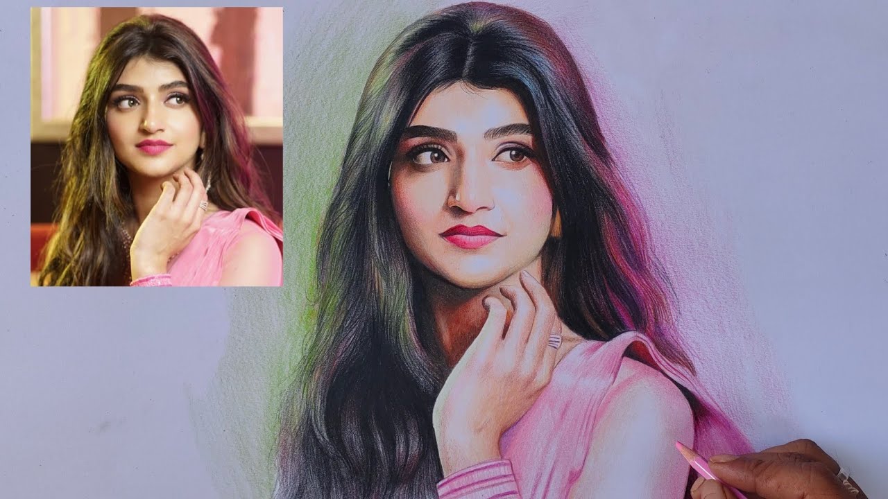 Sreeleela Color Pencil Drawing | Live Art Chennai