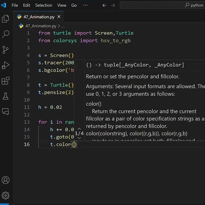 Amazing Animation |#python #pythonturtle #turtle #graphics #coding # ...