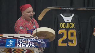 Celebration of life for Gino Odjick | APTN News Information