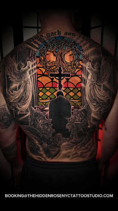 #thehiddenrosenyc  #blackandgreytattoo #tattooart #realismtattoo #backtattoo #customtattoo