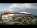 Zaha hadid architects unveils chinese football stadium with garden terraces