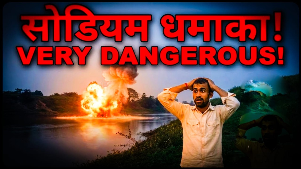 Don't Try This! ⚠️ Sodium Metal Dropped in River Explosion!