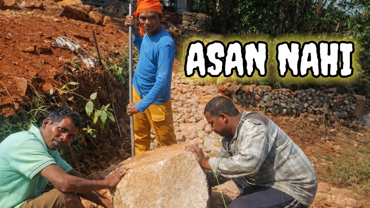 Gaon Mein Pathar Se Safety Ka Kaam