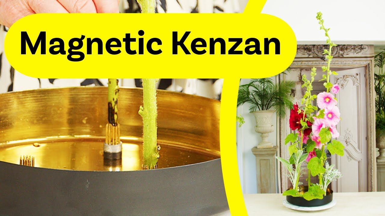 Дизайн с использованием магнитной шкатулки-кензана и чаши Hanataba.