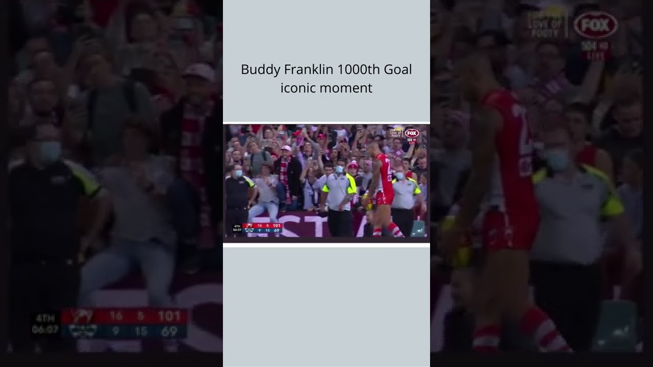 Instantly iconic Aussie sporting moment Buddy Franklins 1000th goal 