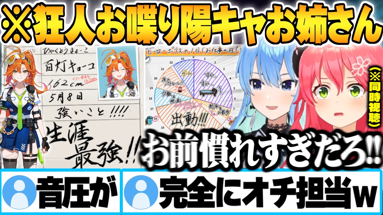 開始早々から”狂子”と言われてしまうほどのお喋りお姉さん百灯キョーコ初配信まとめ【アソビ★まわり隊！ さくらみこ 星街すいせい 熱千めら 鈴鳴つづり 宙科そぴあ ホロライブ 切り抜き Vtuber】